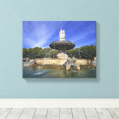 Europa, Frankrijk, Aix-en-Provence. Fontaine de Canvas Afdruk (Insitu (Houten vloer))