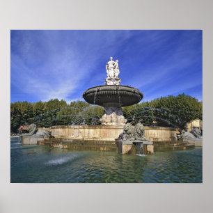Europa, Frankrijk, Aix-en-Provence. Fontaine de Poster