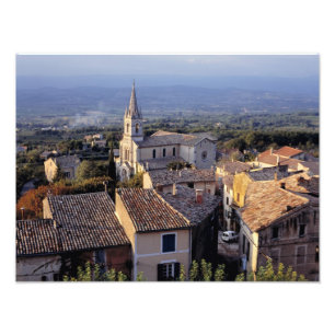 Europa, Frankrijk, Bonnieux. Zonnelichtherfsten Foto Afdruk