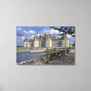 Europa, Frankrijk, Chambord. Chateau opleggen Canvas Afdruk