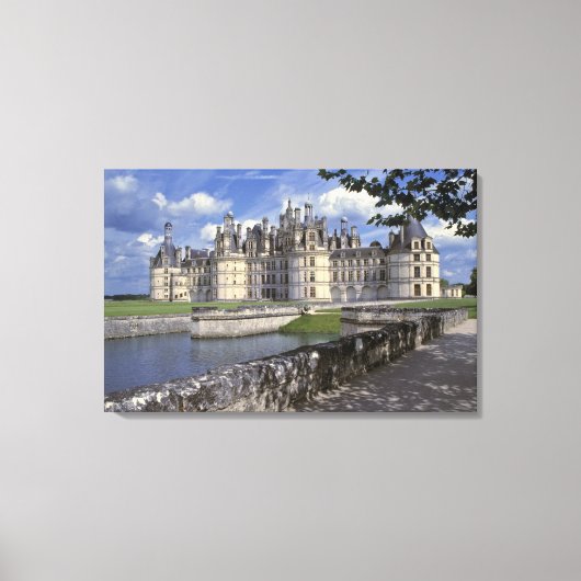 Europa, Frankrijk, Chambord. Chateau opleggen Canvas Afdruk (Voorkant)