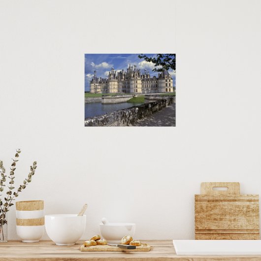 Europa, Frankrijk, Chambord. Chateau opleggen Poster (Keuken)