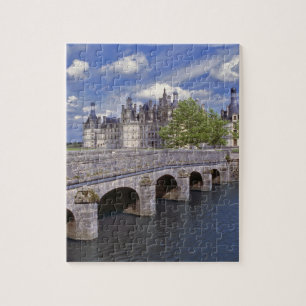 Europa, Frankrijk, Chambord. Een stenen brug leidt Legpuzzel