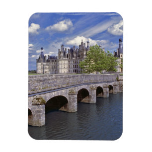 Europa, Frankrijk, Chambord. Een stenen brug leidt Magneet
