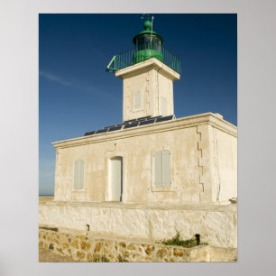 Europa, Frankrijk, Corsica, Ile Rousse.  vuurtoren Poster