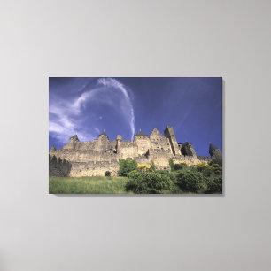 Europa, Frankrijk, Languedoc; Aude; Carcassonne Canvas Afdruk