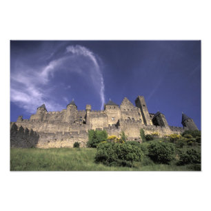 Europa, Frankrijk, Languedoc, Aude, Carcassonne, Foto Afdruk