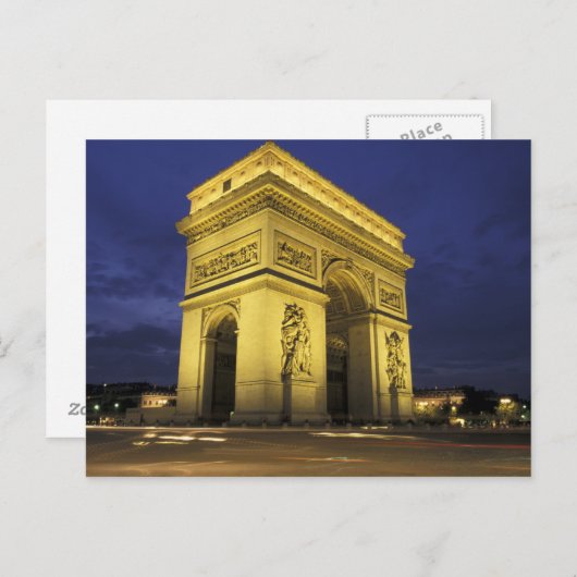Europa, Frankrijk, Parijs. Arc de Triomphe Briefkaart (Voorkant / Achterkant)