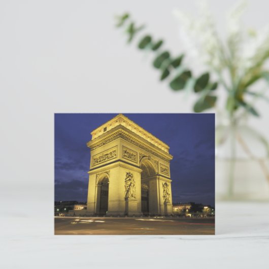 Europa, Frankrijk, Parijs. Arc de Triomphe Briefkaart (Staand voorkant)
