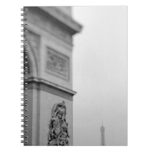 Europa, Frankrijk, Parijs. Arc de Triomphe en 2 Notitieboek