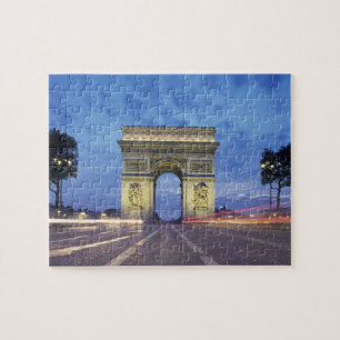 Europa, Frankrijk, Parijs. Arc de Triomphe gezien Legpuzzel