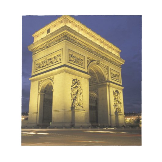 Europa, Frankrijk, Parijs. Arc de Triomphe Notitieblok (Voorkant)