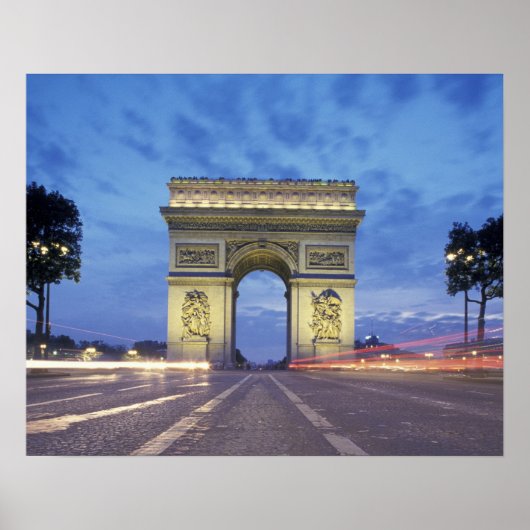 Europa, Frankrijk, Parijs. Arc de Triomphe Poster (Voorkant)