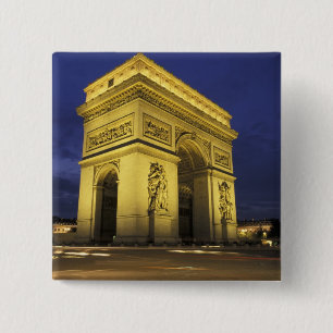 Europa, Frankrijk, Parijs. Arc de Triomphe Vierkante Button 5,1 Cm