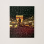 Europa, Frankrijk, Parijs. Avondst verkeersspoelen Legpuzzel (Verticaal)