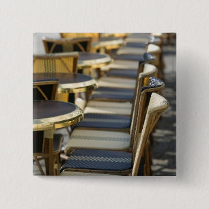 Europa, Frankrijk, Parijs, Beaubourg: Cafétafels / Vierkante Button 5,1 Cm