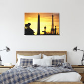 Europa, Frankrijk, Parijs, Concorde. Canvas Afdruk (Insitu (Slaapkamer))