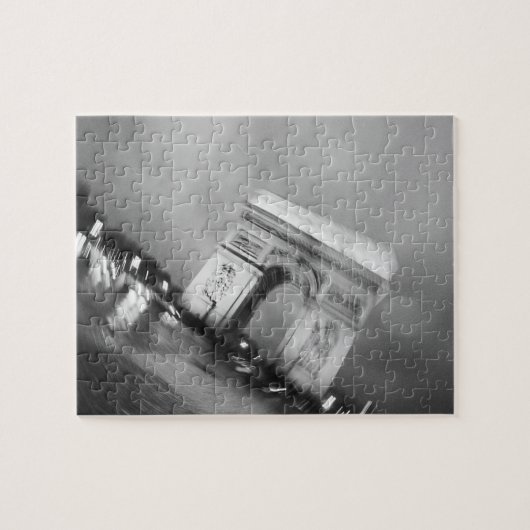 Europa, Frankrijk, Parijs. Draaiende Arc de Triomp Legpuzzel (Horizontaal)