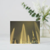 Europa, Frankrijk, Parijs, Eiffeltoren, avond Briefkaart (Staand voorkant)