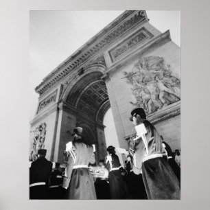 Europa, Frankrijk, Parijs. Militaire ceremonie bij Poster