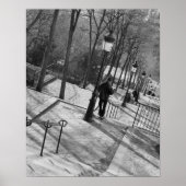 Europa, Frankrijk, Parijs, Montmartre: Goedemorgen Poster (Voorkant)