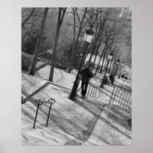 Europa, Frankrijk, Parijs, Montmartre: Goedemorgen Poster