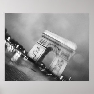 Europa, Frankrijk, Parijs. Spinnen bij de Triomphe Poster