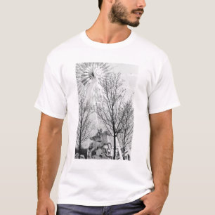 Europa, Frankrijk, Parijs. Statue en Ferris Wheel T-shirt