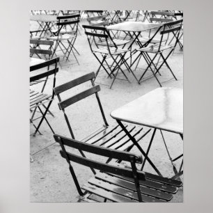 Europa, Frankrijk, Parijs. Stoelen, Jardin du 3 Poster