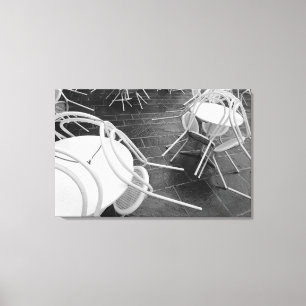 Europa, Frankrijk, Parijs. Stoelen, Jardin du 4 Canvas Afdruk