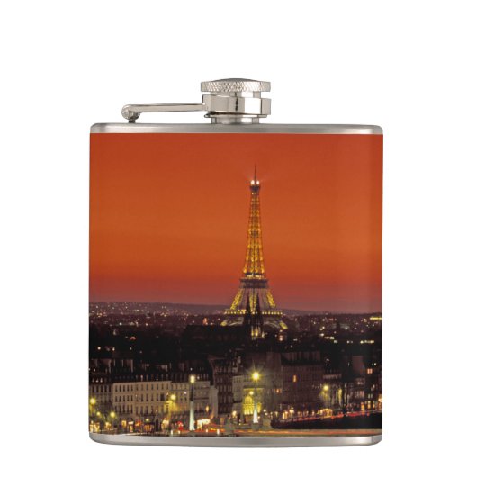 Europa, Frankrijk, Parijs. Sunset uitzicht of Eiff Heupfles (Voorkant)