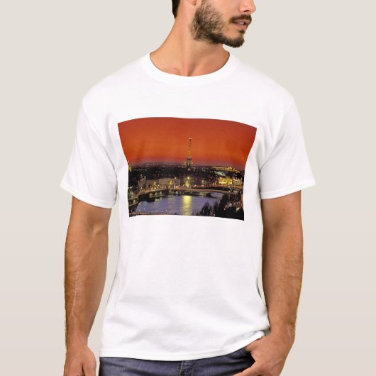 Europa, Frankrijk, Parijs. Sunset uitzicht of Eiff T-shirt (Voorkant)