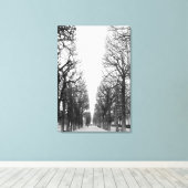 Europa, Frankrijk, Parijs. Winterbomen, Marco Polo Canvas Afdruk (Insitu (Houten vloer))
