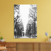 Europa, Frankrijk, Parijs. Winterbomen, Marco Polo Canvas Afdruk (Insitu (Woonkamer))