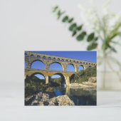 Europa, Frankrijk, Pont du Gard. Pont du Gard Briefkaart (Staand voorkant)