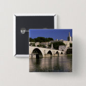 Europa, Frankrijk, Provence, Avignon. Palais des d Vierkante Button 5,1 Cm (Voorkant /achterkant)