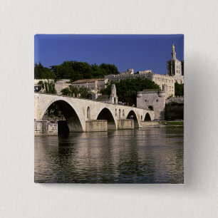 Europa, Frankrijk, Provence, Avignon. Palais des Vierkante Button 5,1 Cm