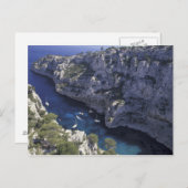 Europa, Frankrijk, Provence, Calanques. Kalksteen Briefkaart (Voorkant / Achterkant)