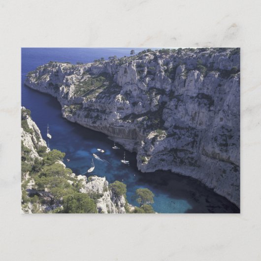 Europa, Frankrijk, Provence, Calanques. Kalksteen Briefkaart (Voorkant)