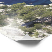 Europa, Frankrijk, Provence, Calanques. Kalksteen Foto Afdruk (Hoek)