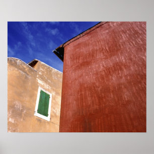 Europa, Frankrijk, Roussillon. Kleurrijke muren zi Poster