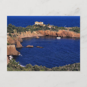 Europa, Frankrijk, Theoule-sur-Mer. Een dak met pa Briefkaart
