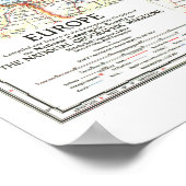 " Europa: Gedetailleerde MAP 1957 ... Poster (Hoek)