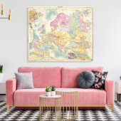 Europa - Geologische kaart van Europa Canvas Afdruk (Insitu (Woonkamer))
