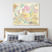 Europa - Geologische kaart van Europa Canvas Afdruk (Insitu (Slaapkamer))