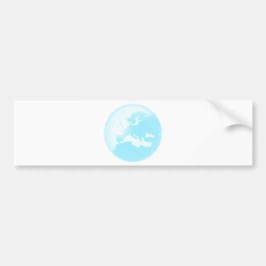 Europa Glass Wereldbol Bumpersticker (Voorkant)