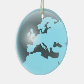 Europa Glass Wereldbol Keramisch Ornament (Rechts)