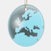 Europa Glass Wereldbol Keramisch Ornament (Links)