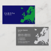 EUROPA Green - Donkerblauw Visitekaartje (Voorkant / Achterkant)