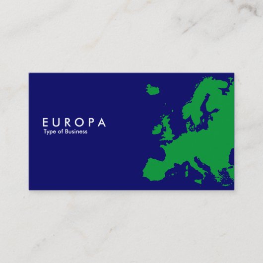 EUROPA Green - Donkerblauw Visitekaartje (Voorkant)